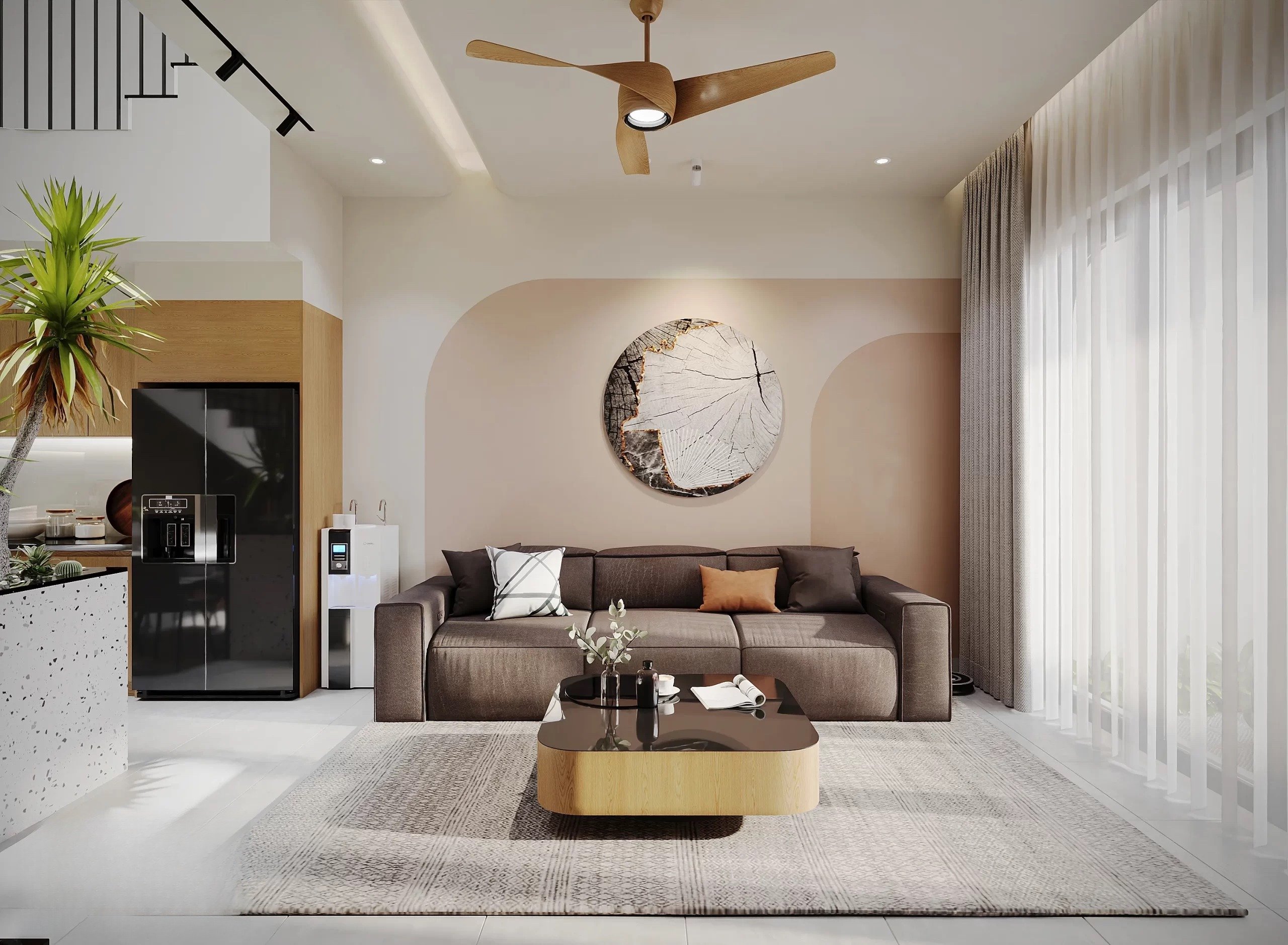 Tông màu chủ đạo nhất quán giúp tạo một tổng thể hài hoà và có điểm nhấn