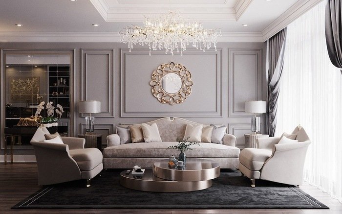 Gương mang lại cảm giác rộng rãi, thông thoáng cho không gian phòng, là sự lựa chọn cho những phòng khách diện tích nhỏ