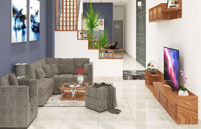 trang trí phòng khách nhà ống 4m