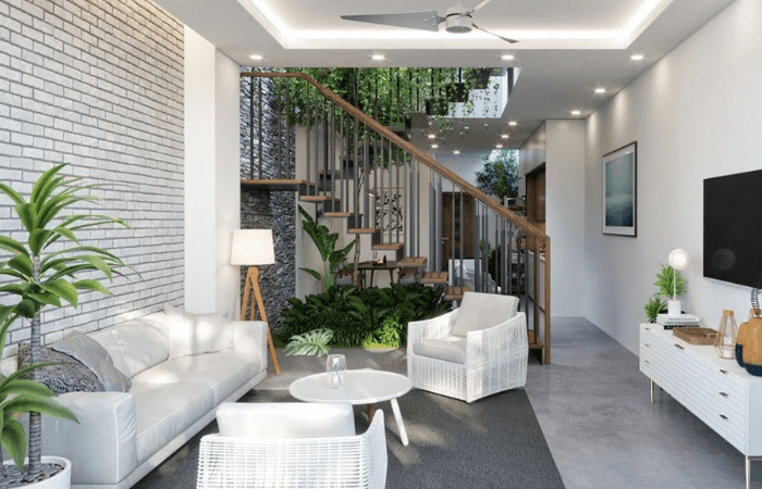 trang trí phòng khách nhà ống 4m đẹp