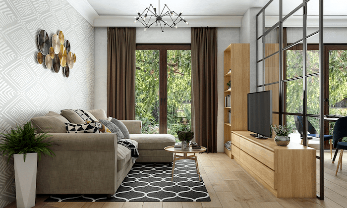 trang trí phòng khách nhỏ 15m2 bằng nội thất thông minh