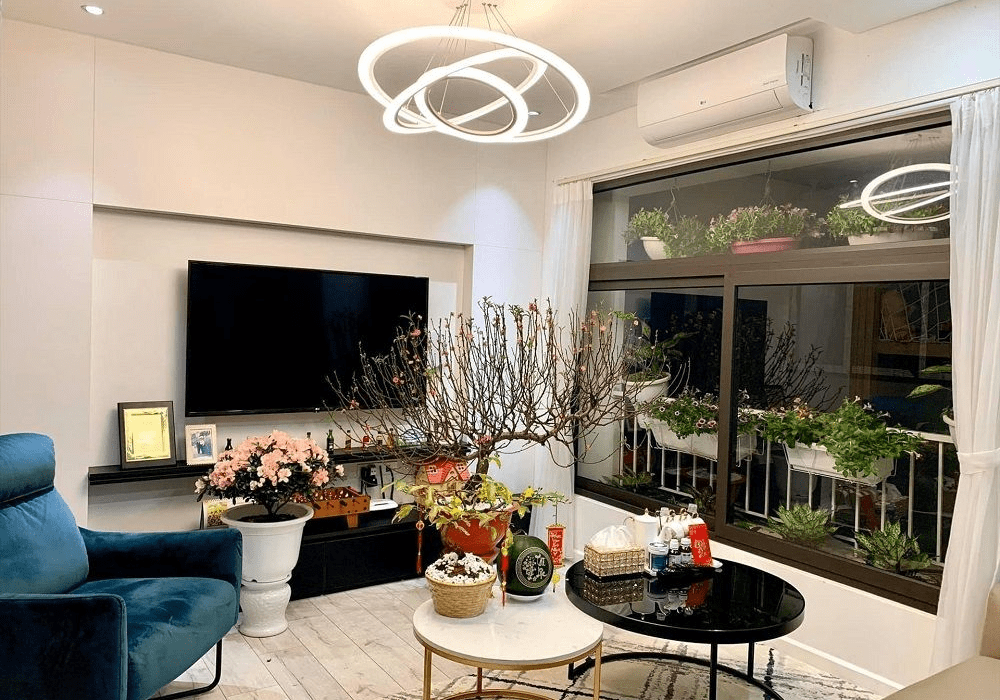 Mẫu trang trí tết cho phòng khách