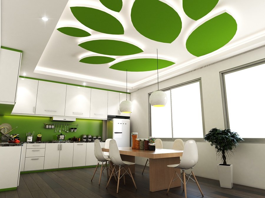 trần thạch cao giật 3 cấp