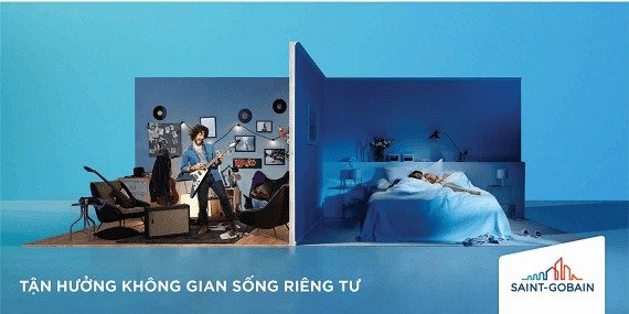 Tường thạch cao Vĩnh Tường giúp tận hưởng không gian riêng tư