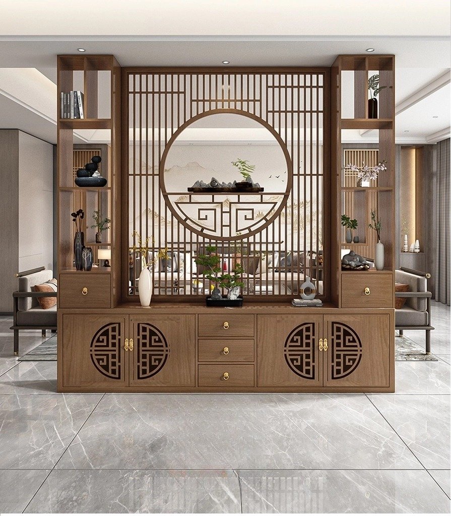 Mẫu vách ngăn bằng gỗ tự nhiên