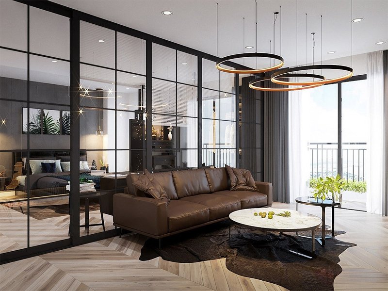 Vách ngăn bằng kính khung nhôm