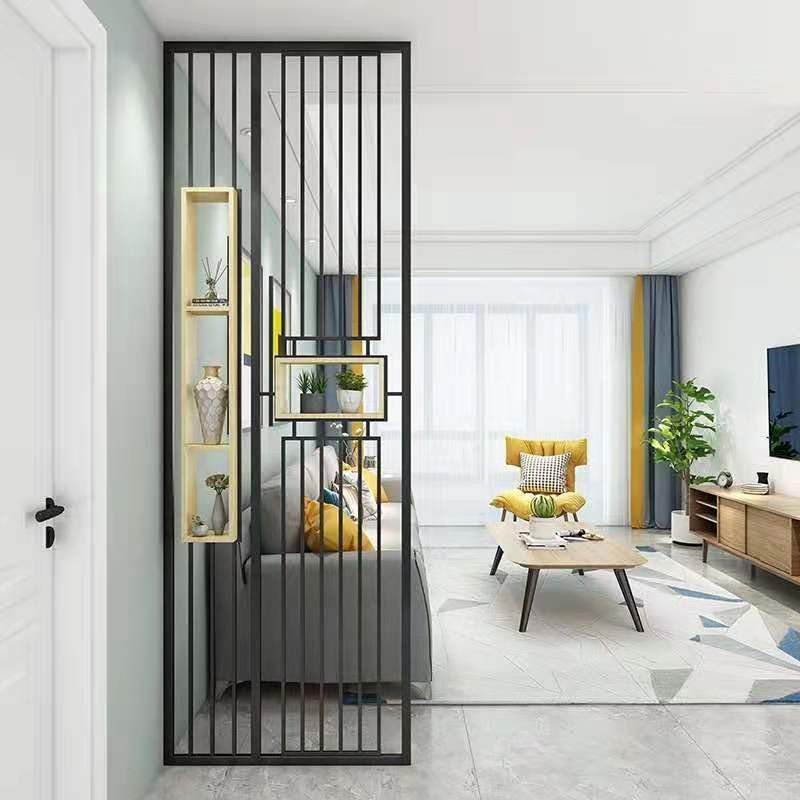 vách ngăn phòng khách sắt