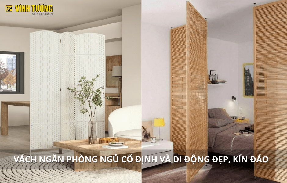 Vách ngăn phòng ngủ cố định và di động