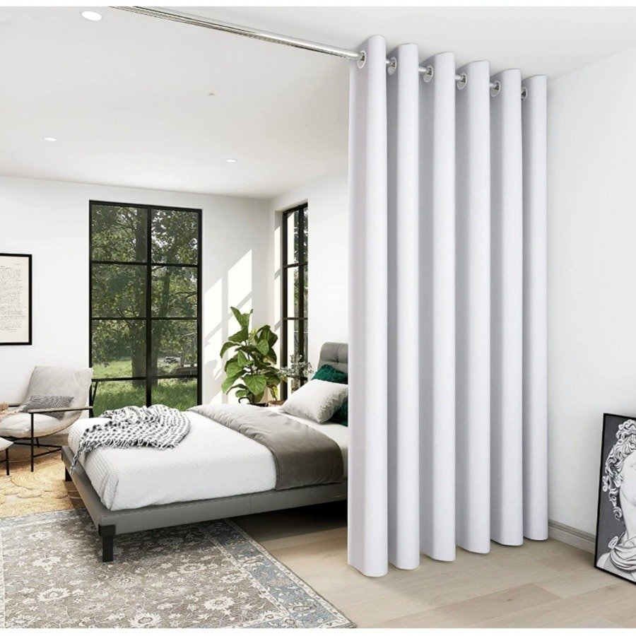 Vách ngăn phòng ngủ di động bằng rèm