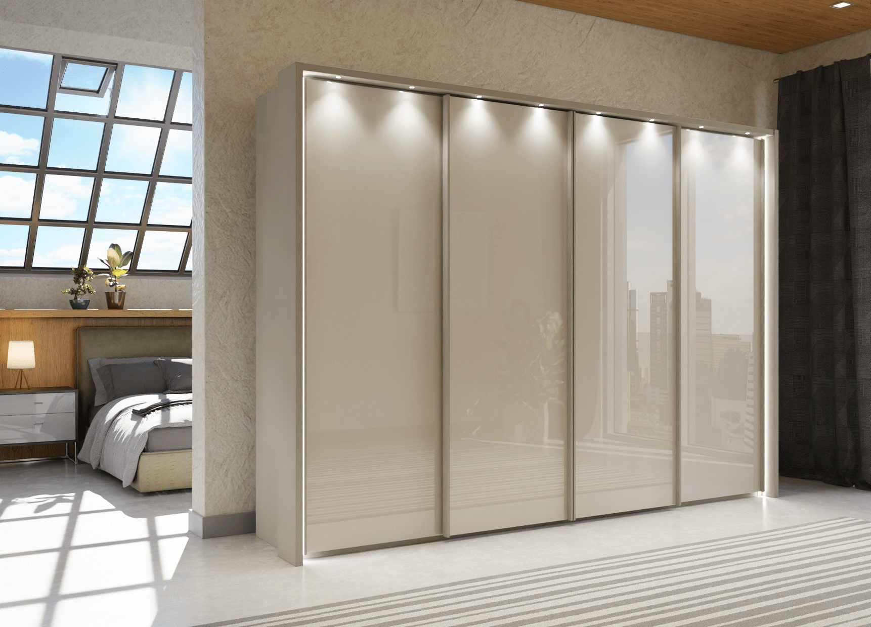 Vách ngăn phòng ngủ bằng tường thạch cao