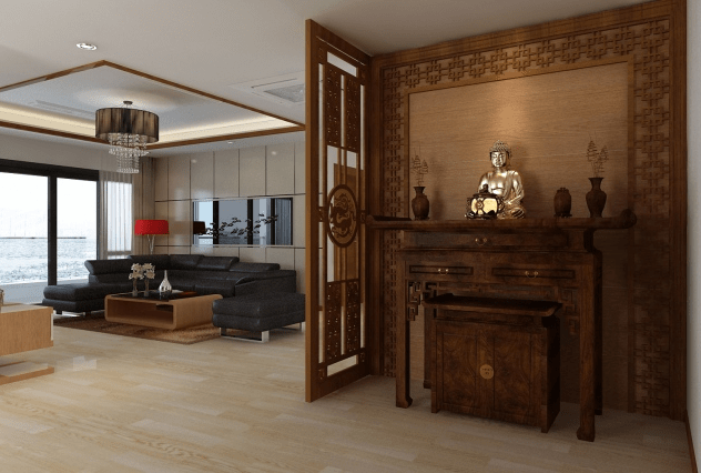 Vách ngăn bàn thờ cần có kích thước như thế nào để chuẩn phong thuỷ?