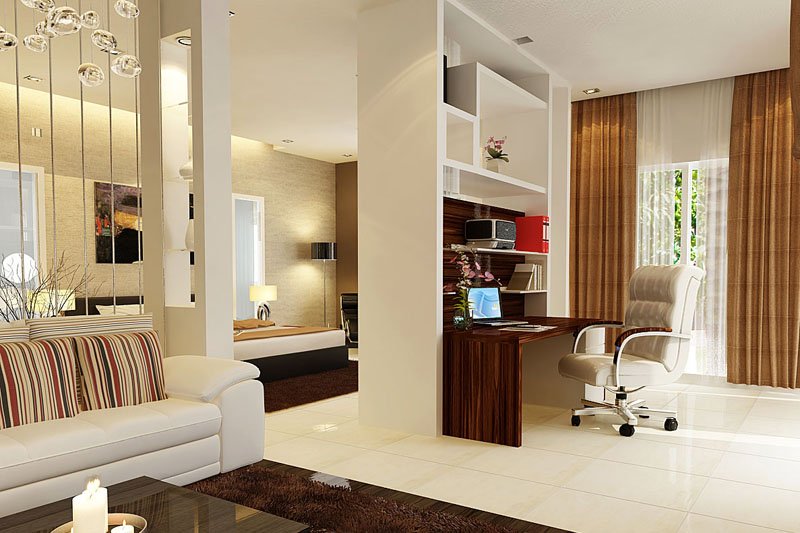 Mẫu vách ngăn phòng khách bằng thạch cao giá rẻ, hiện đại