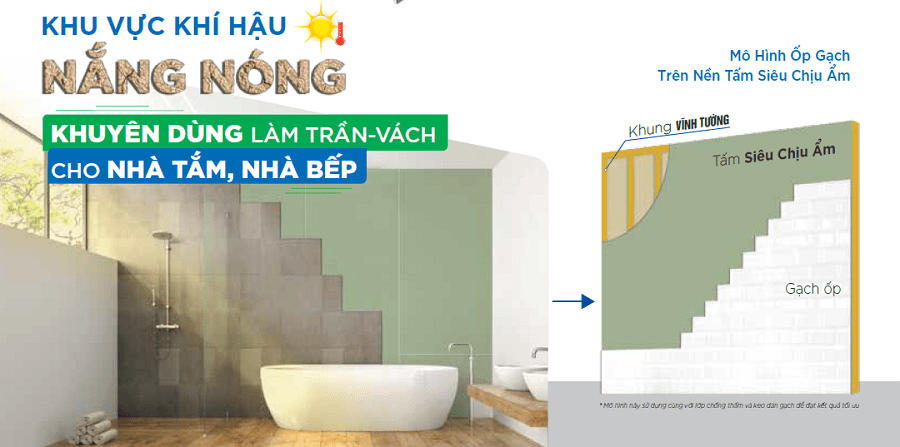 Tường thạch cao chịu ẩm Gypwall AQUA DW4
