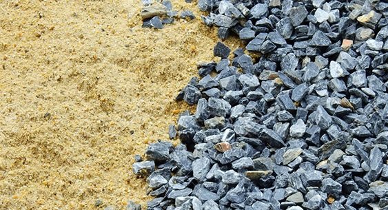 Vật liệu xây dựng cơ bản: cát, sỏi, đá