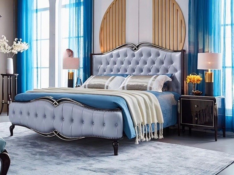 Mẫu giường ngủ ấn tượng cho phòng ngủ tân cổ điển