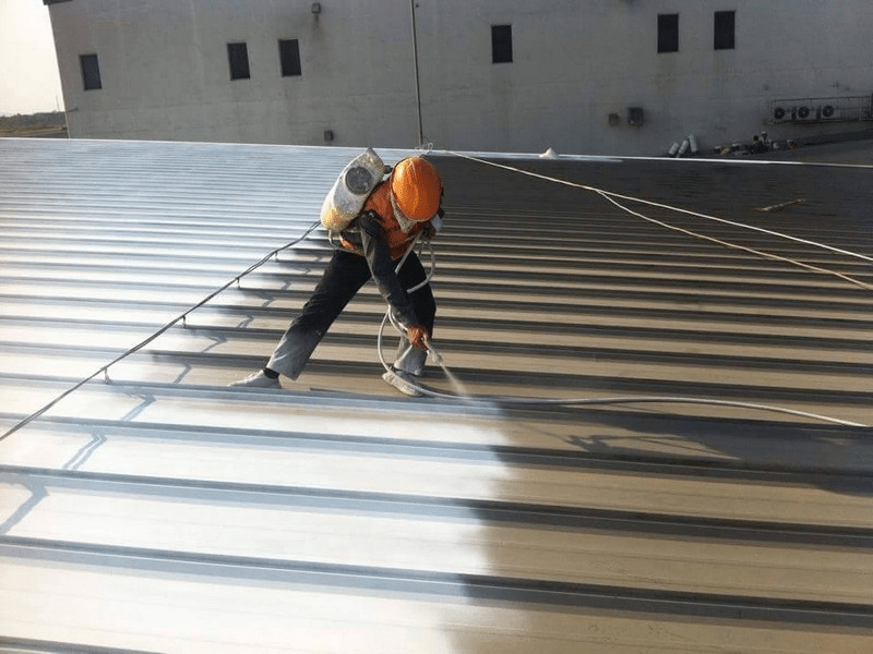 Weberdry Seal  -  an acrylic-based waterproof coating with heat-reflective and UV-resistant properties, suitable for roofs, rooftop slabs, and exterior walls