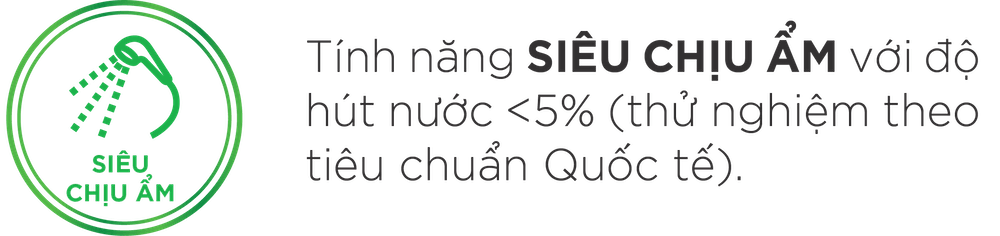 tính năng siêu chịu ẩm