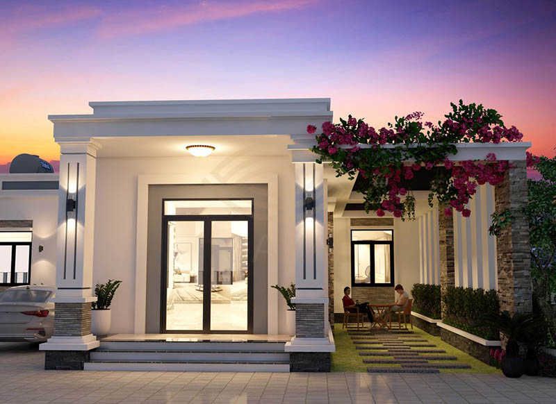 nhà cấp 4 chữ L trọn gói 200 triệu