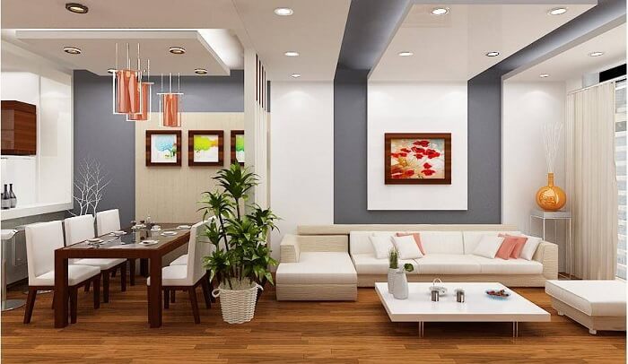 mẫu trần thạch cao giật cấp cho phòng khách